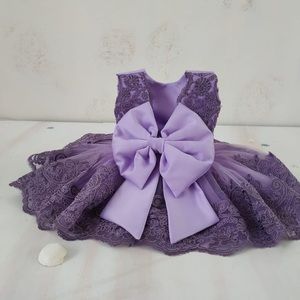 Baby girl tutu purple dress